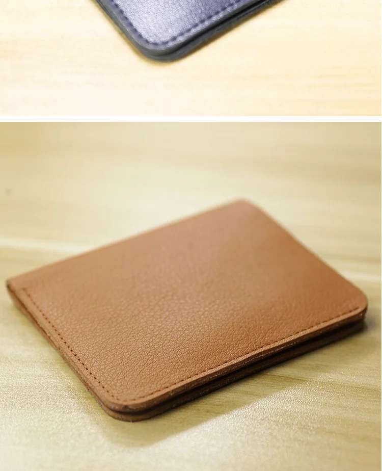 Genuine Leather Casual men wallet luxury design Short purse slim Card Holder Solid money bag famous brand thin minimalist wallet