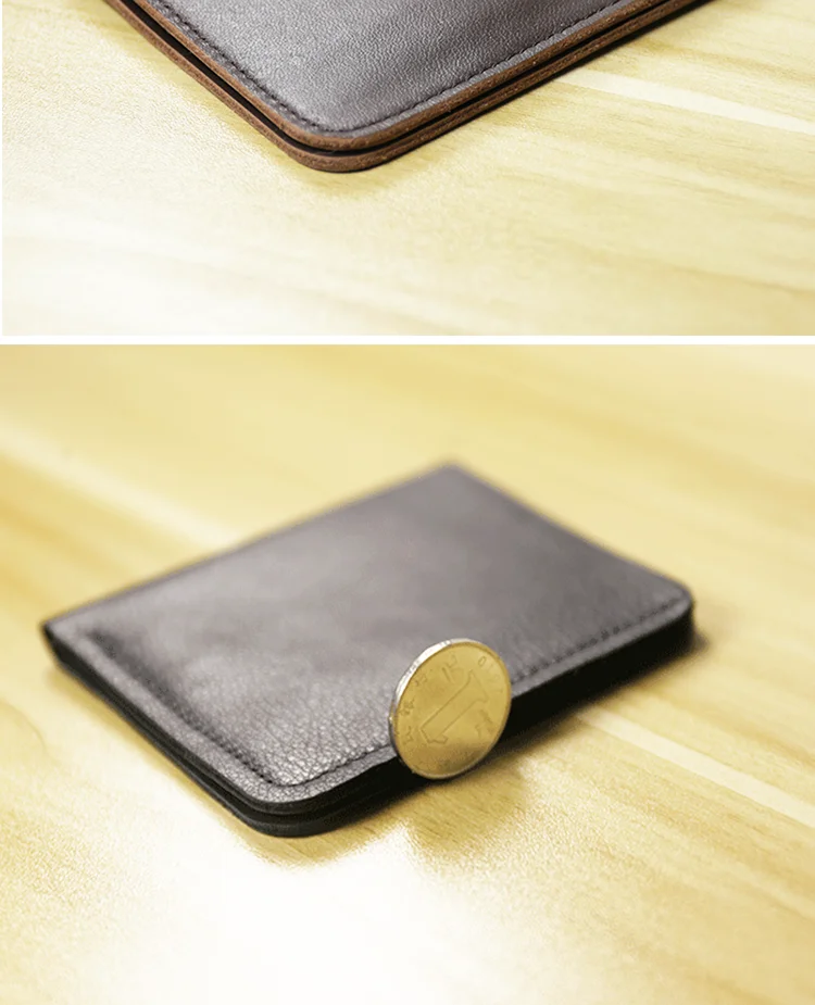 Genuine Leather Casual men wallet luxury design Short purse slim Card Holder Solid money bag famous brand thin minimalist wallet