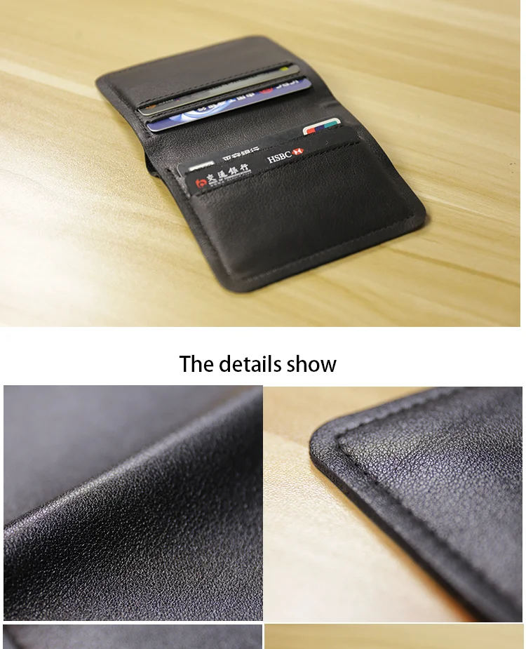 Genuine Leather Casual men wallet luxury design Short purse slim Card Holder Solid money bag famous brand thin minimalist wallet