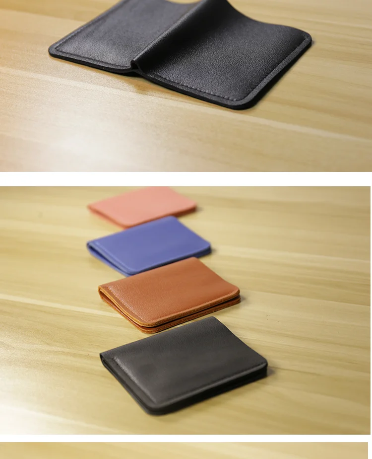 Genuine Leather Casual men wallet luxury design Short purse slim Card Holder Solid money bag famous brand thin minimalist wallet