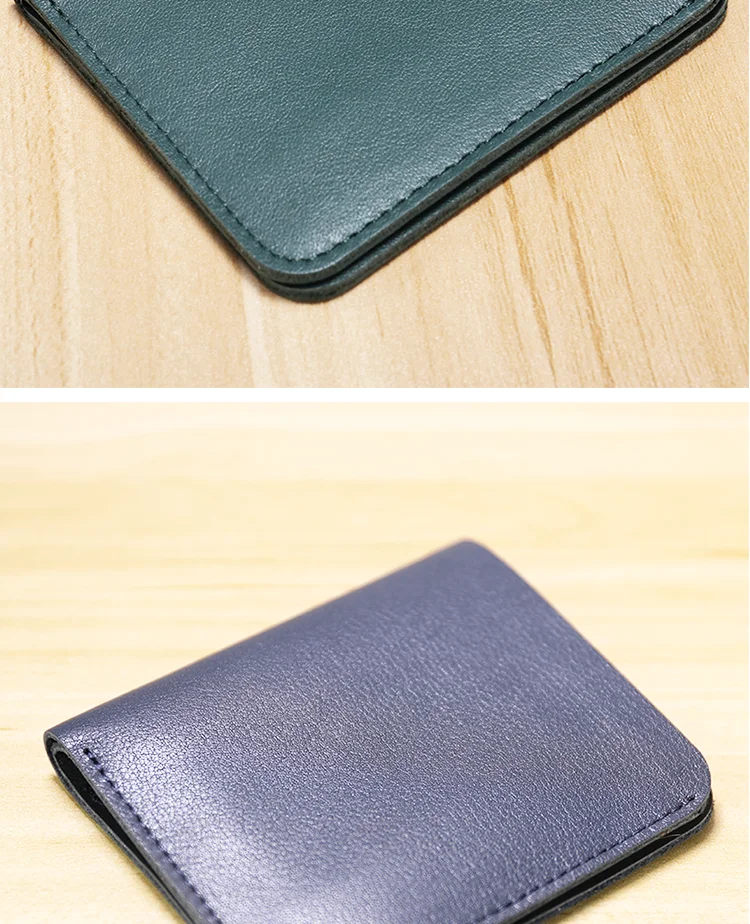 Genuine Leather Casual men wallet luxury design Short purse slim Card Holder Solid money bag famous brand thin minimalist wallet