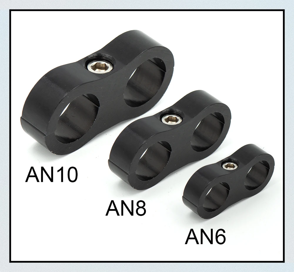 1Pcs Universal AN4 AN6 AN8 AN10 Billet Oil Fuel Water Hose Tube Seprator Divider Clamp aluminum line separator