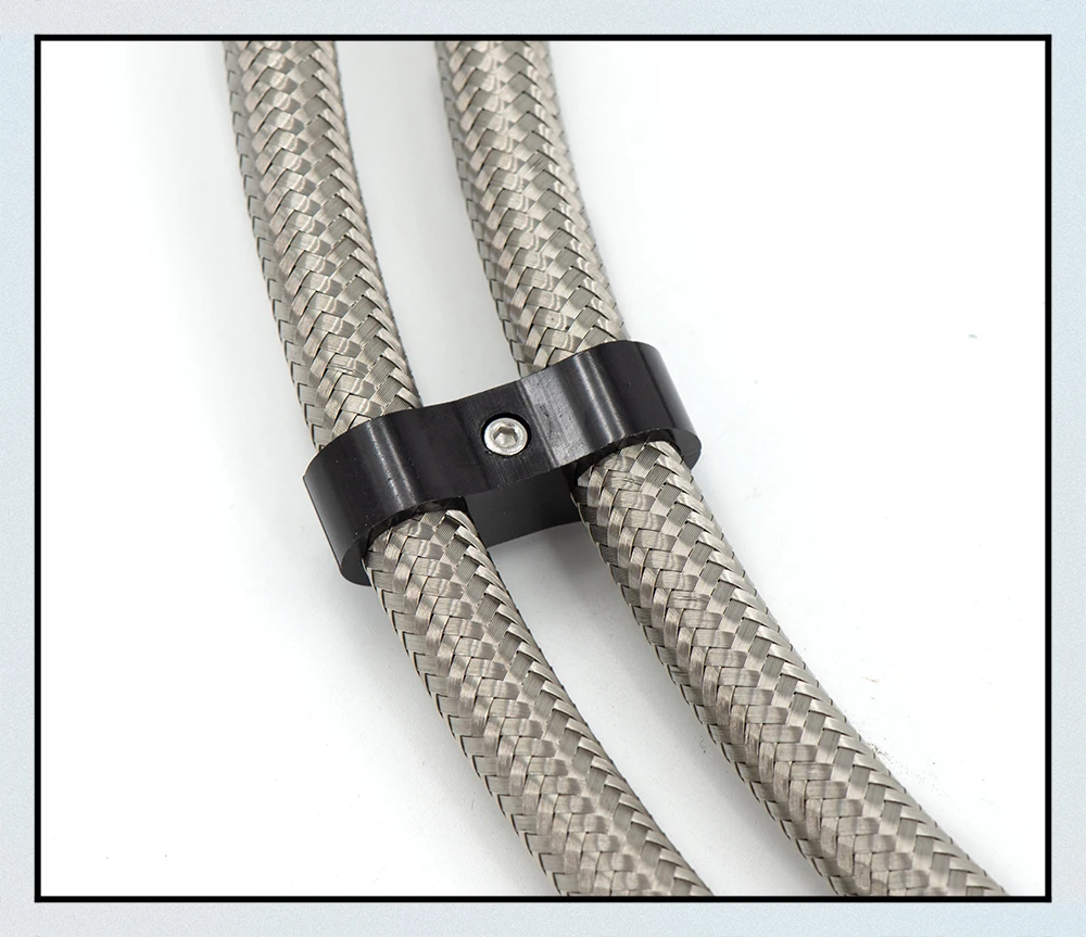 1Pcs Universal AN4 AN6 AN8 AN10 Billet Oil Fuel Water Hose Tube Seprator Divider Clamp aluminum line separator