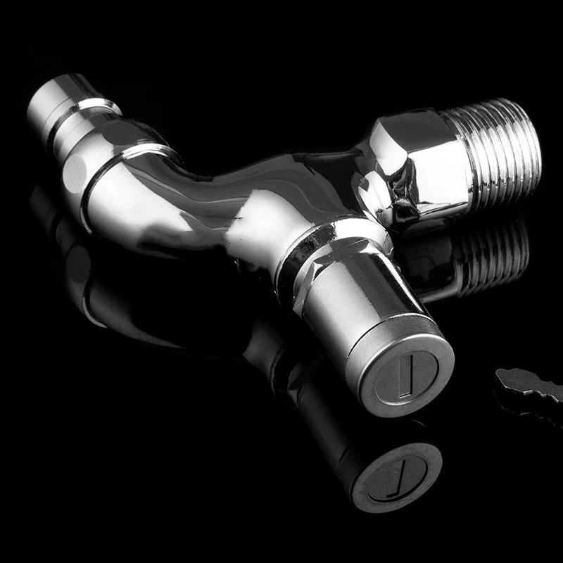 High Quality Anti-theft Sink Faucet With Lock Key Single Handle Lockable Household Washing Water Tap DropShipping For Outdoor
