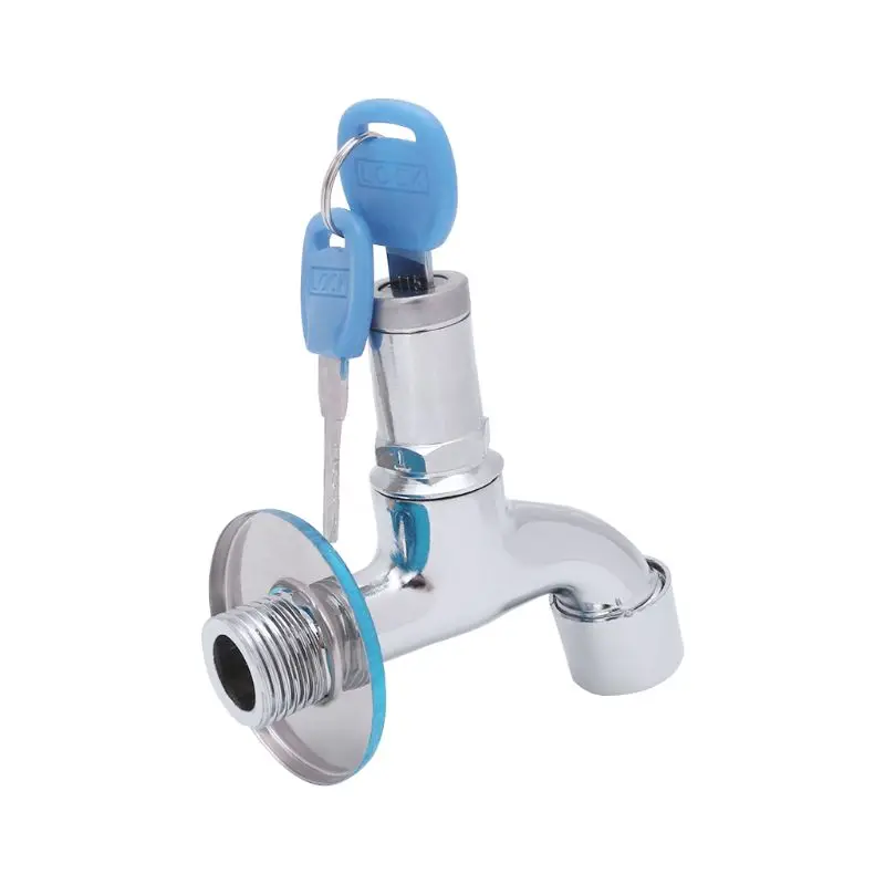 High Quality Anti-theft Sink Faucet With Lock Key Single Handle Lockable Household Washing Water Tap DropShipping For Outdoor