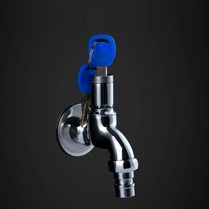 High Quality Anti-theft Sink Faucet With Lock Key Single Handle Lockable Household Washing Water Tap DropShipping For Outdoor