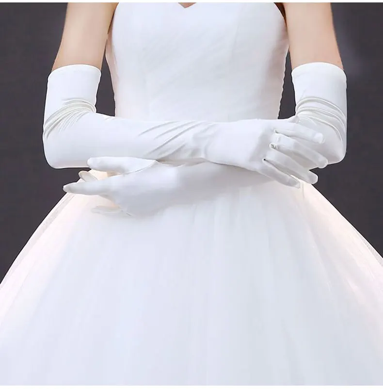 Bridal Gloves Long Wedding Accessories Satin Fancy Wedding Accessories High Quality Cheap