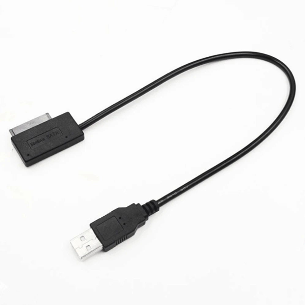 PzzPss USB 2.0 to Mini Sata II 7+6 13Pin Adapter Converter Cable For Laptop CD/DVD ROM Slimline Drive Converter HDD Caddy