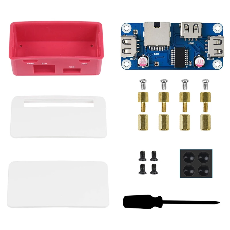 Raspberry Pi PoE Ethernet USB HUB HAT 3 X USB 2.0 Ports RJ45 802.3af RTL8152B Compatible for Raspberry Pi Zero W WH 1.3