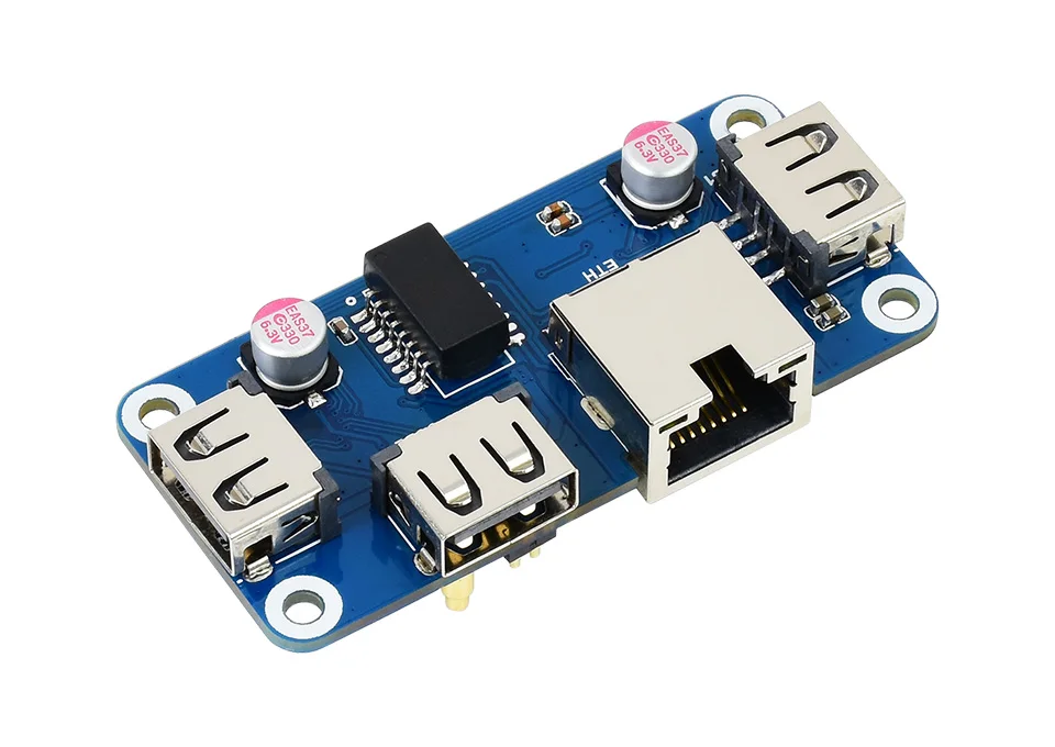 Raspberry Pi PoE Ethernet USB HUB HAT 3 X USB 2.0 Ports RJ45 802.3af RTL8152B Compatible for Raspberry Pi Zero W WH 1.3