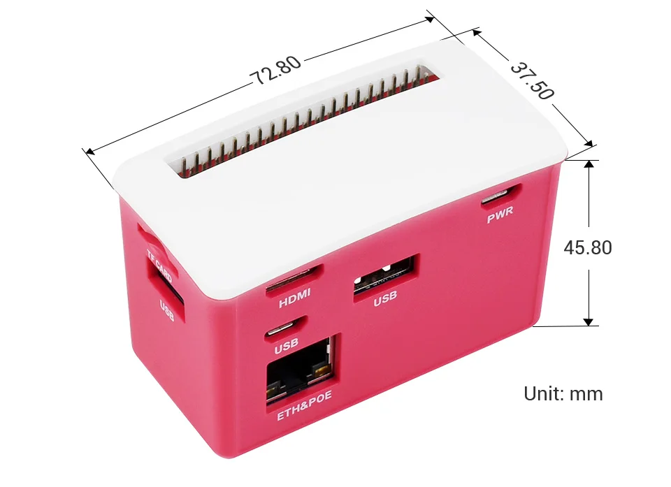 Raspberry Pi PoE Ethernet USB HUB HAT 3 X USB 2.0 Ports RJ45 802.3af RTL8152B Compatible for Raspberry Pi Zero W WH 1.3