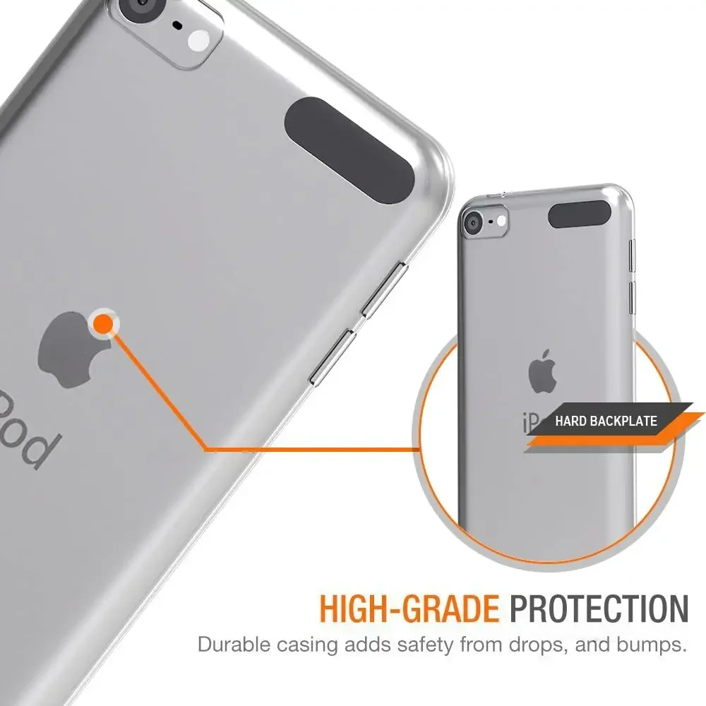 3 in 1 Tempered Glass For Apple Ipod Touch 5 6 7 Case Soft Case with Full Tempered Glass For Apple Ipod Touch 5 6 7