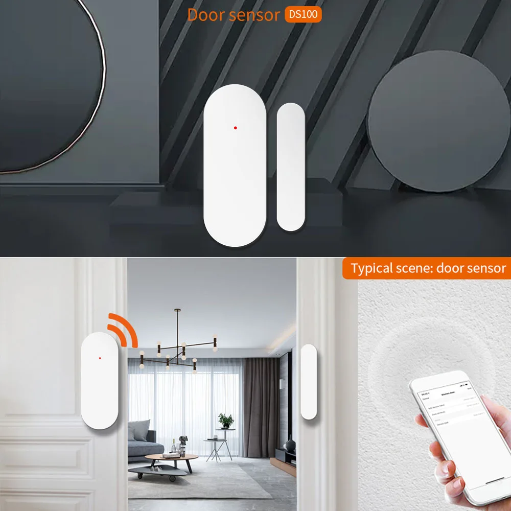 Staniot DS100 433mhz Alarm Accessories Smart Remote Control Wireless Door and Window Alarm Sensor Door Open/Closed Detecors