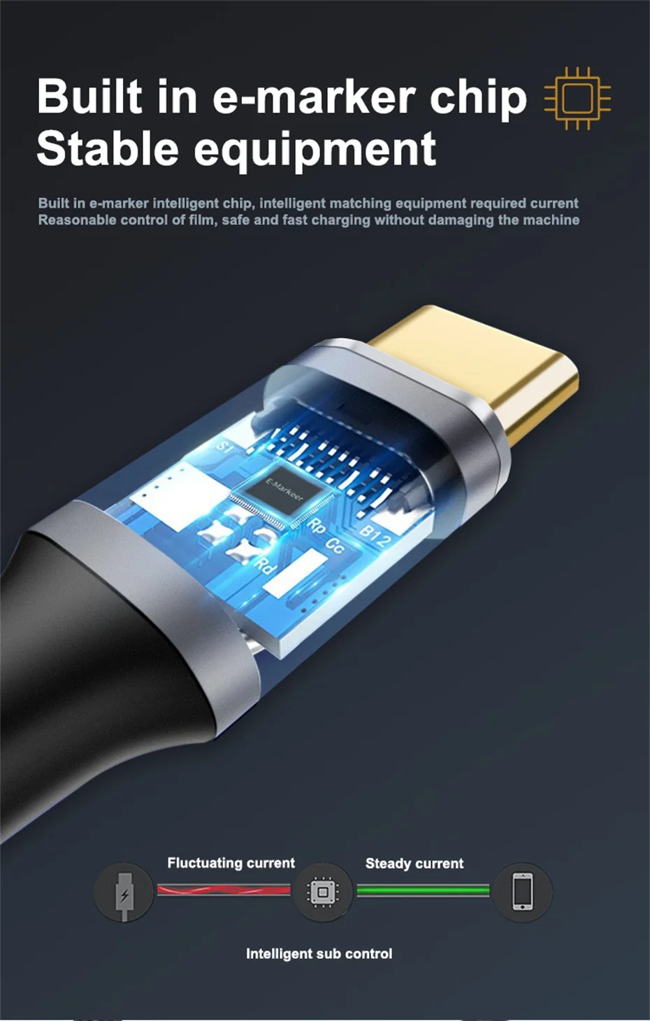 USB3.2 Gen2 10Gbps Type-C 3.1 Cable 4K Vidio Cable USB Type C 5A 100W fast charging QC5.0 Cable For Samsung S21 Macbook Pro