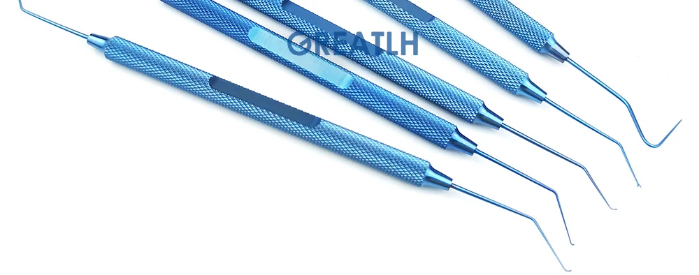 Titanium Double Phaco Chopper Spatula Manipulator Sinskey Hook Ophthalmic Instrument Double Eyelid Tool