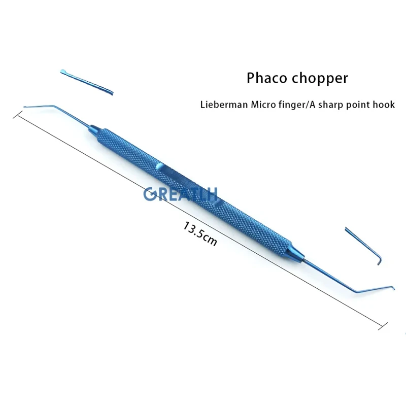 Titanium Double Phaco Chopper Spatula Manipulator Sinskey Hook Ophthalmic Instrument Double Eyelid Tool