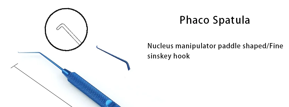 Titanium Double Phaco Chopper Spatula Manipulator Sinskey Hook Ophthalmic Instrument Double Eyelid Tool