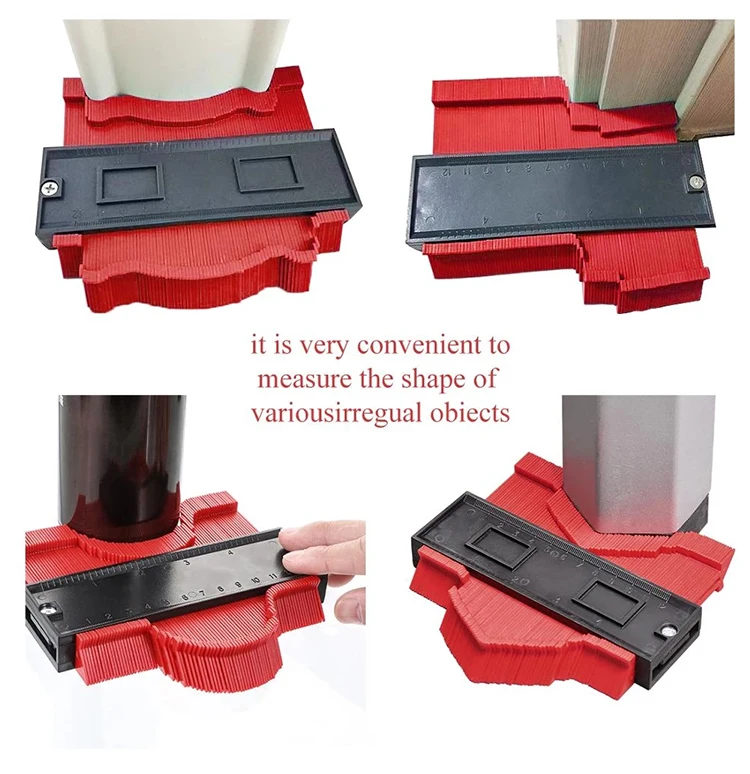 Contour Gauge Duplicator Ceramic Tile Carpet Cutting Template Profile Measuring Angle Ruler Contour Duplicator Woodworking Tools