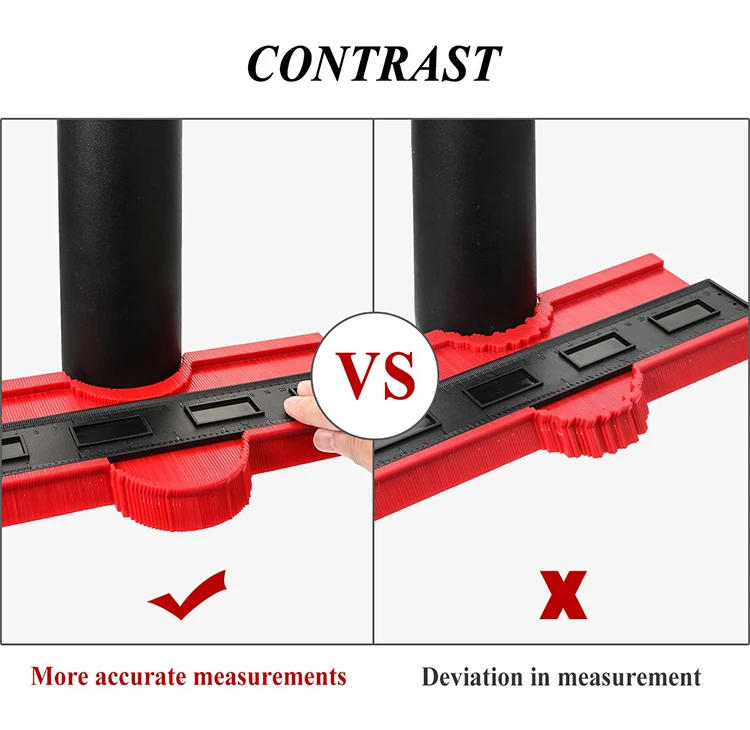 Contour Gauge Duplicator Ceramic Tile Carpet Cutting Template Profile Measuring Angle Ruler Contour Duplicator Woodworking Tools