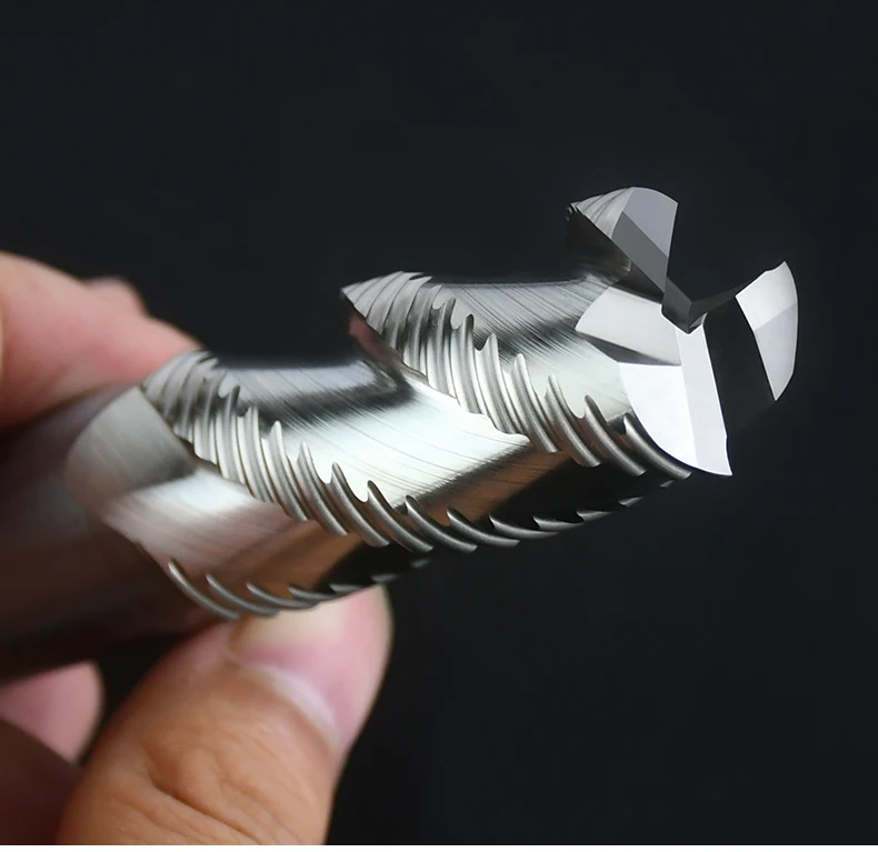 SWYBB Roughing End Mill HSS CNC Cutting Tool Milling Cutter High Speed Steel 3F 4 Teeth 6 8 10 12-32mm Metal Steel Aluminum Wood