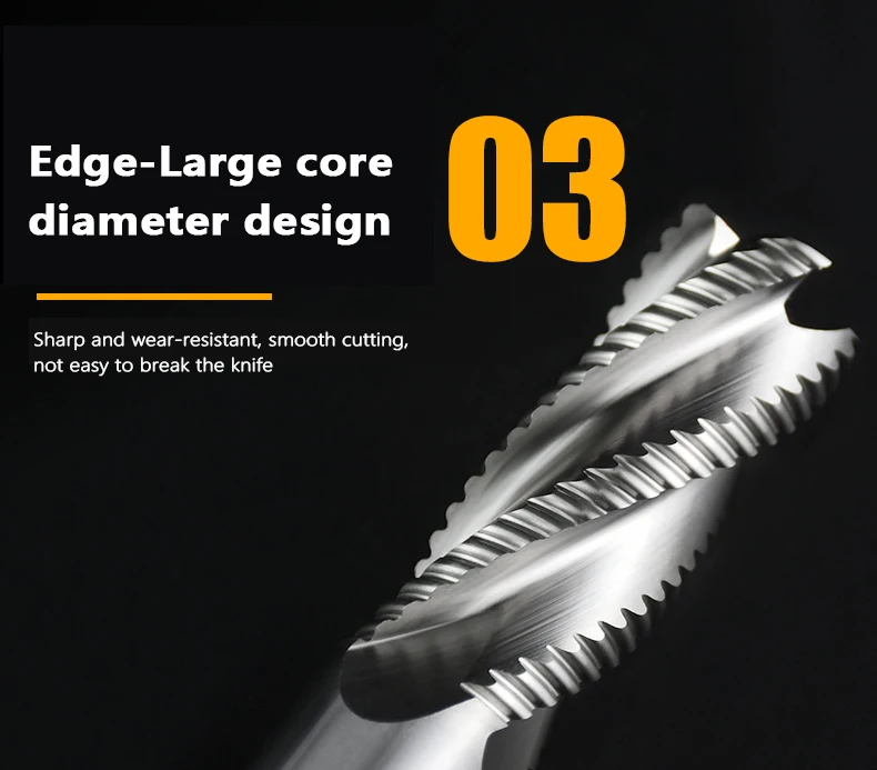 SWYBB Roughing End Mill HSS CNC Cutting Tool Milling Cutter High Speed Steel 3F 4 Teeth 6 8 10 12-32mm Metal Steel Aluminum Wood