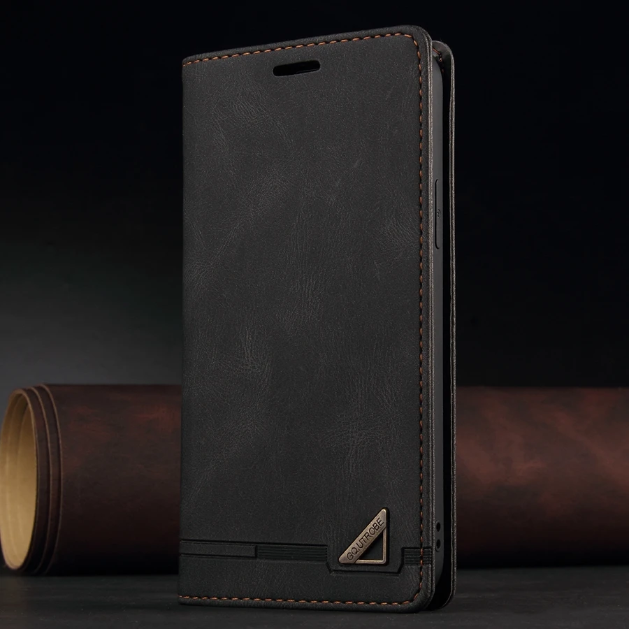 Wallet Anti Theft Brush Flip Leather Case For Samsung Galaxy S25 FE S24 Plus S23/S22 Ultra A07 A15 A16 A17 A35 A36 A53 A55 A56