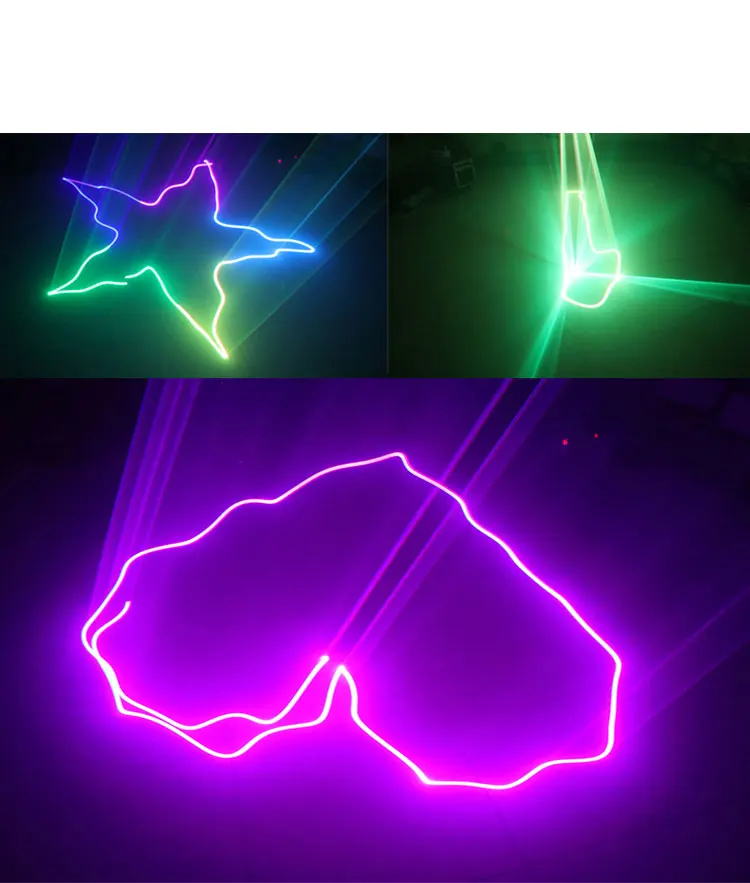 500mW Laser Light Holiday Stage Device 90-240V RGB 3D DJ Equipment Disco Christmas Wedding Projector
