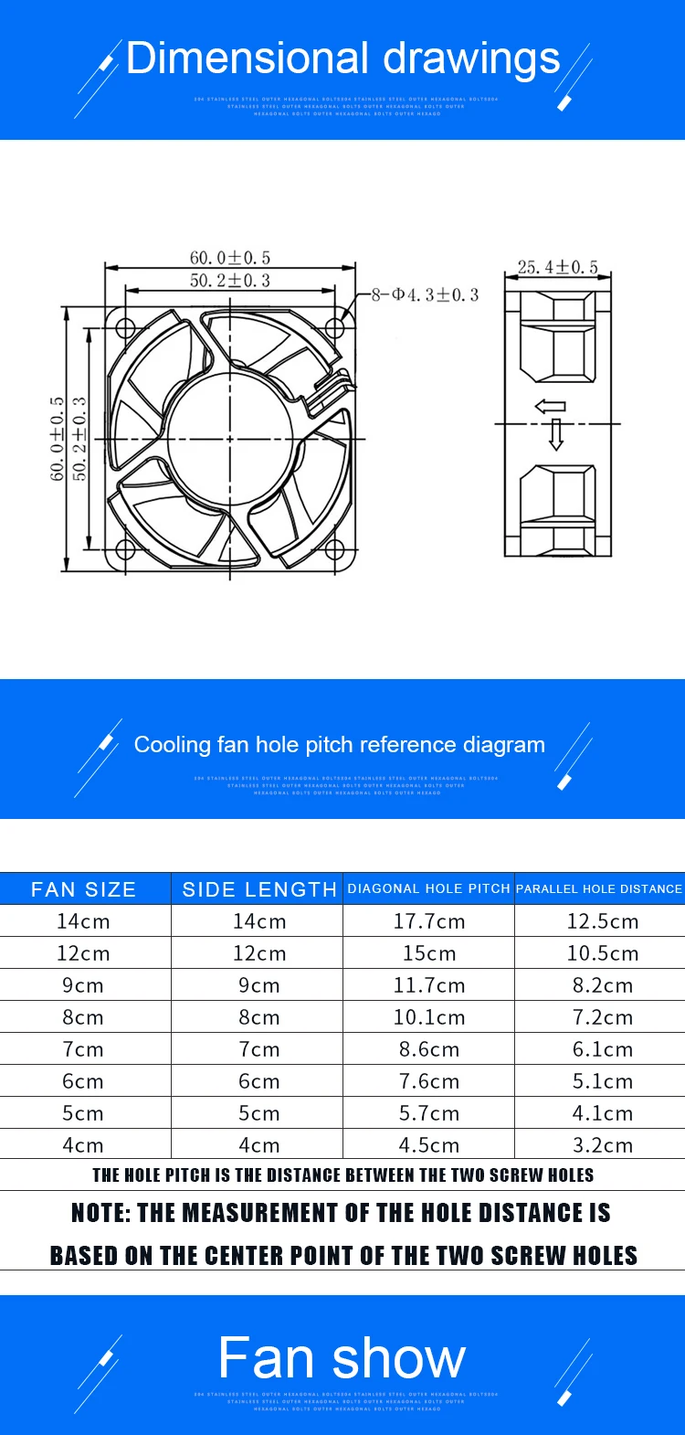 ACP6025S 6cm 60mm Fan 60x60x25mm DC5V 12V 24V USB 2pin Cooling Fan for Chassis CPU Power Converter