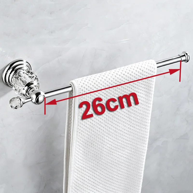 Luxury Crystal Silver Bathroom Accessories Set Chrome Polished Brass Bath Hardware Set Wall Mounted Bathroom Products Banheiro