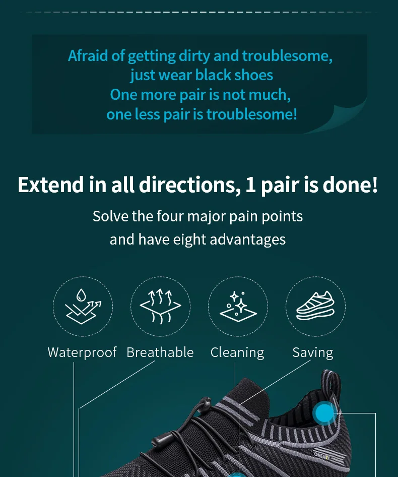 ONEMIX Waterproof Running Shoes for Men Breathable Light Women Training Walking Sneakers Outdoor Trekking Slip-on Sports Shoes