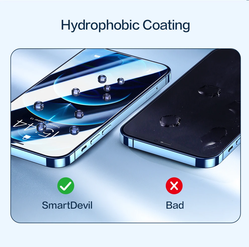 SmartDevil 2PCS Screen Protector for iPhone 17 Pro Max 17 Air 16 Pro Max 15 14 13 Tempered Glass 9H HD Front Film for iPhone 17