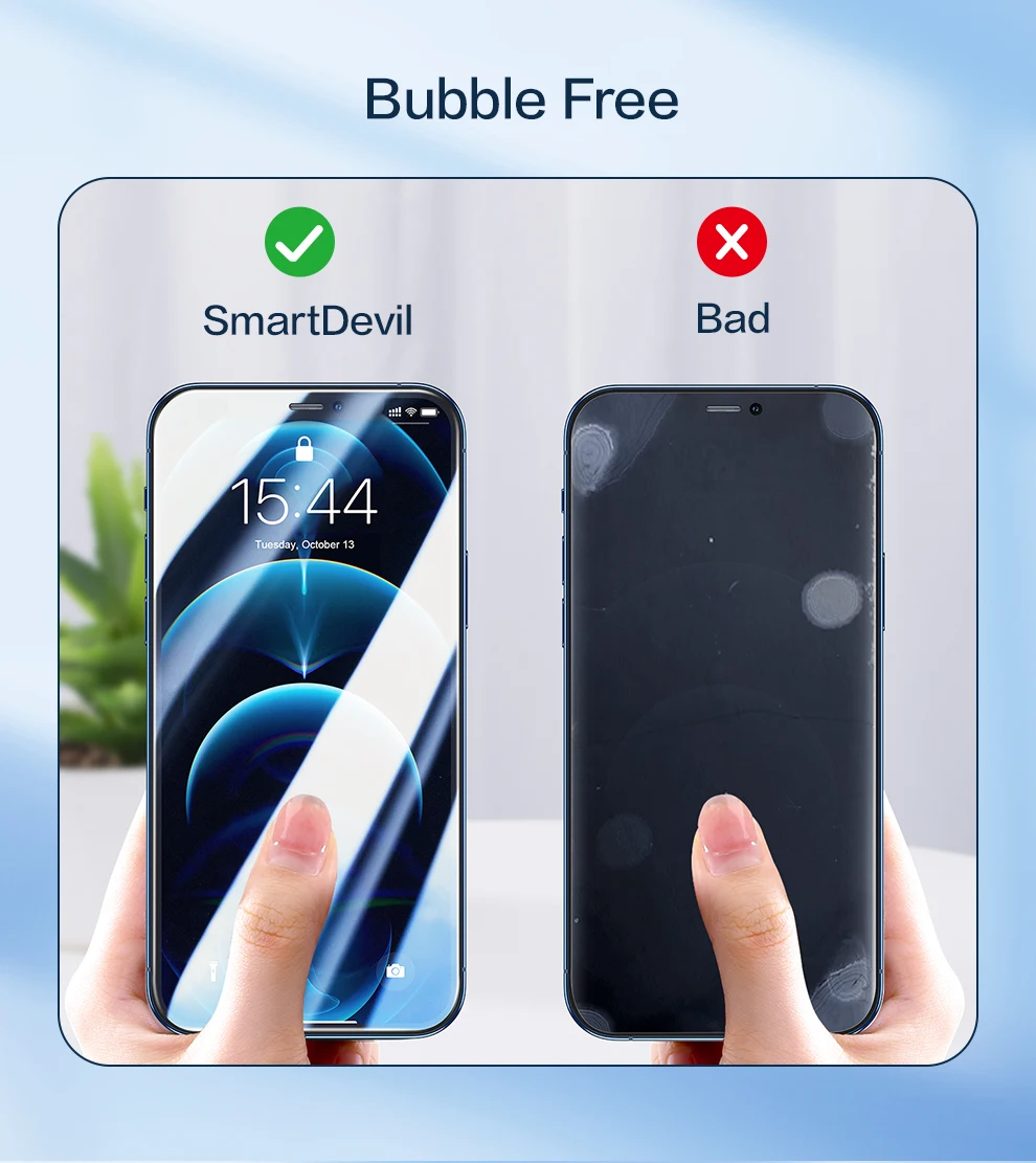 SmartDevil 2PCS Screen Protector for iPhone 17 Pro Max 17 Air 16 Pro Max 15 14 13 Tempered Glass 9H HD Front Film for iPhone 17