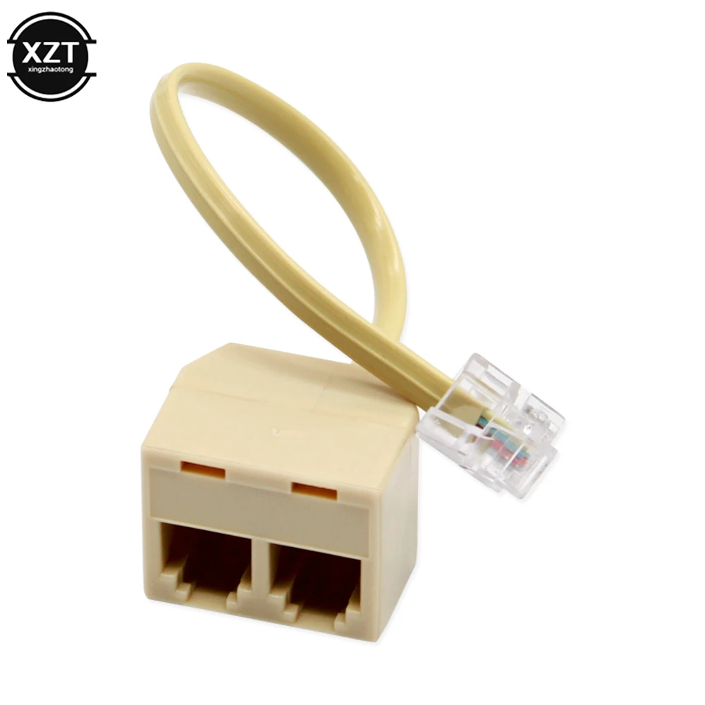 Telephone Splitter One Point Two RJ11 Telephone Line Extender Three-Way Adapter Speaker One Point Two Splitter