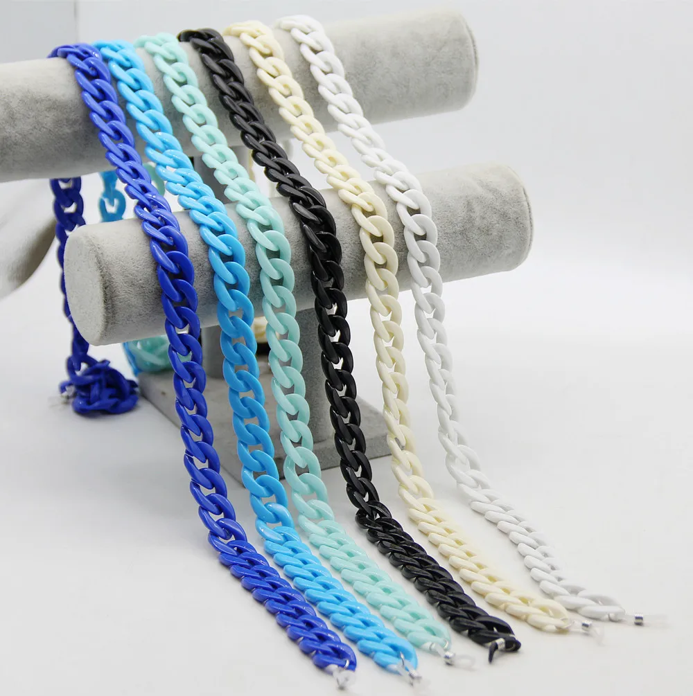 New Fashion Acrylic Glasses Chains Holder Cord Reading Sunglasses Chain Women Largands Eyeglasses Hanging Neck Chain Strap Rope