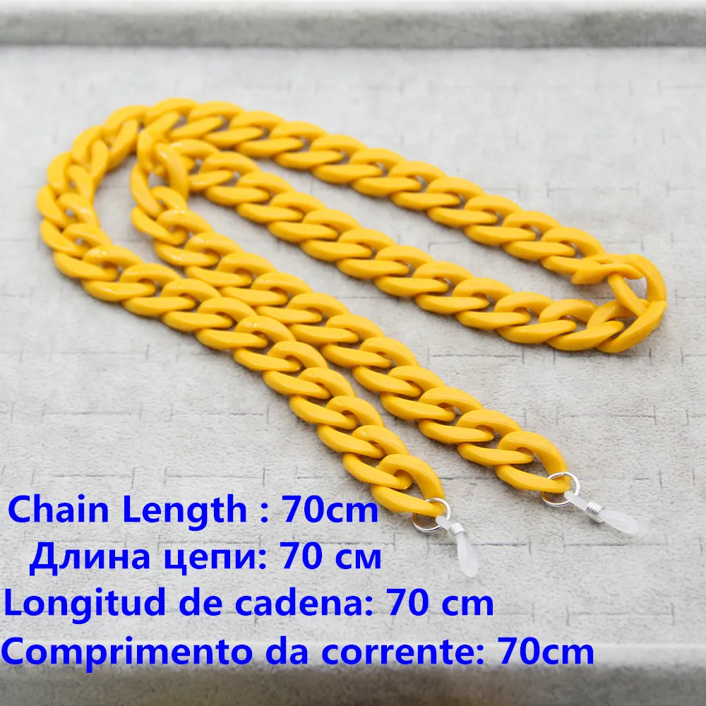 New Fashion Acrylic Glasses Chains Holder Cord Reading Sunglasses Chain Women Largands Eyeglasses Hanging Neck Chain Strap Rope