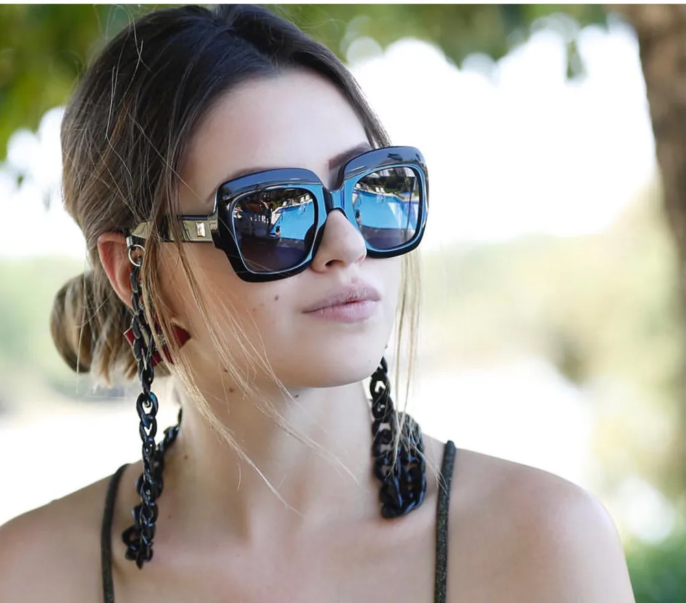 New Fashion Acrylic Glasses Chains Holder Cord Reading Sunglasses Chain Women Largands Eyeglasses Hanging Neck Chain Strap Rope