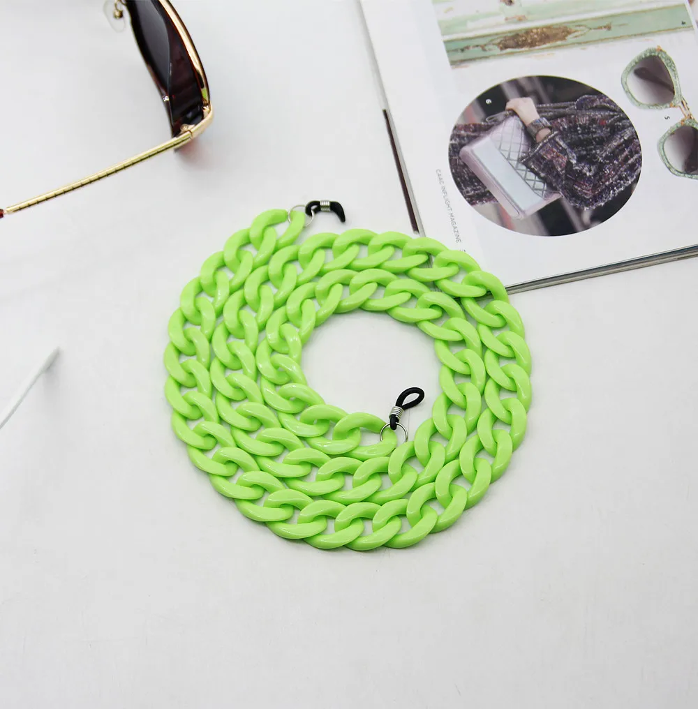 New Fashion Acrylic Glasses Chains Holder Cord Reading Sunglasses Chain Women Largands Eyeglasses Hanging Neck Chain Strap Rope