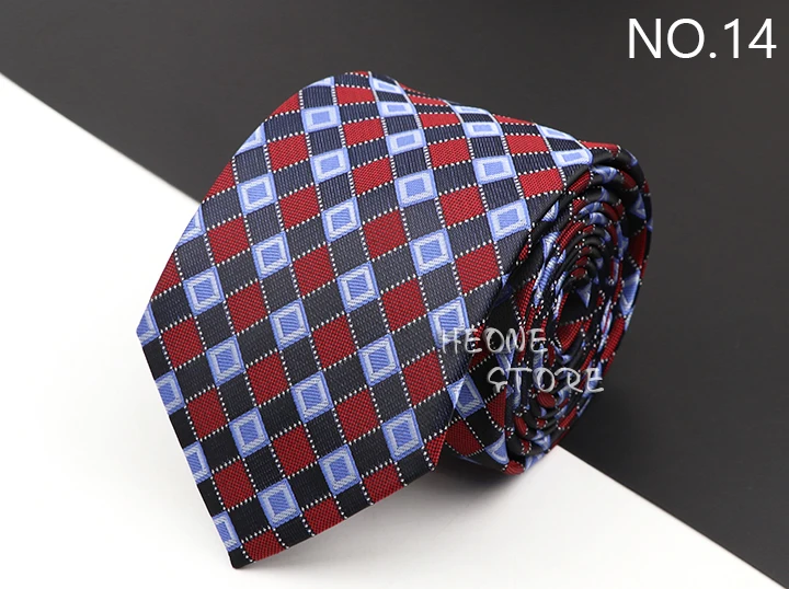 New Men's Classic Luxury Tie 8cm Striped Paisley Plaid All-Match Jacquard Necktie For Business Wedding Prom Daily Wear Accessory