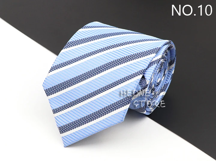 New Men's Classic Luxury Tie 8cm Striped Paisley Plaid All-Match Jacquard Necktie For Business Wedding Prom Daily Wear Accessory