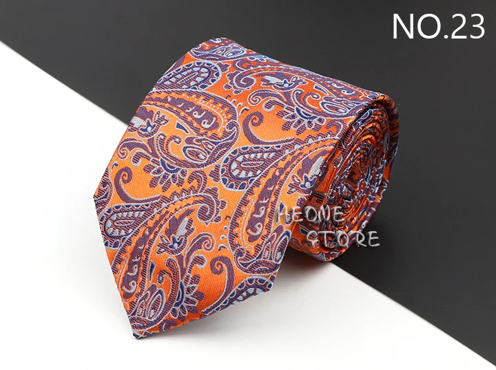 New Men's Classic Luxury Tie 8cm Striped Paisley Plaid All-Match Jacquard Necktie For Business Wedding Prom Daily Wear Accessory