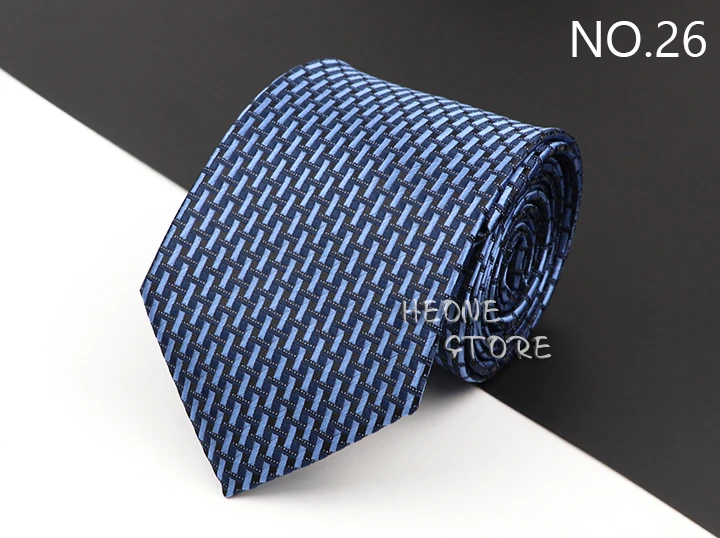 New Men's Classic Luxury Tie 8cm Striped Paisley Plaid All-Match Jacquard Necktie For Business Wedding Prom Daily Wear Accessory