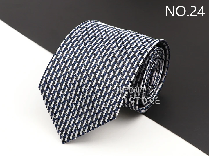 New Men's Classic Luxury Tie 8cm Striped Paisley Plaid All-Match Jacquard Necktie For Business Wedding Prom Daily Wear Accessory
