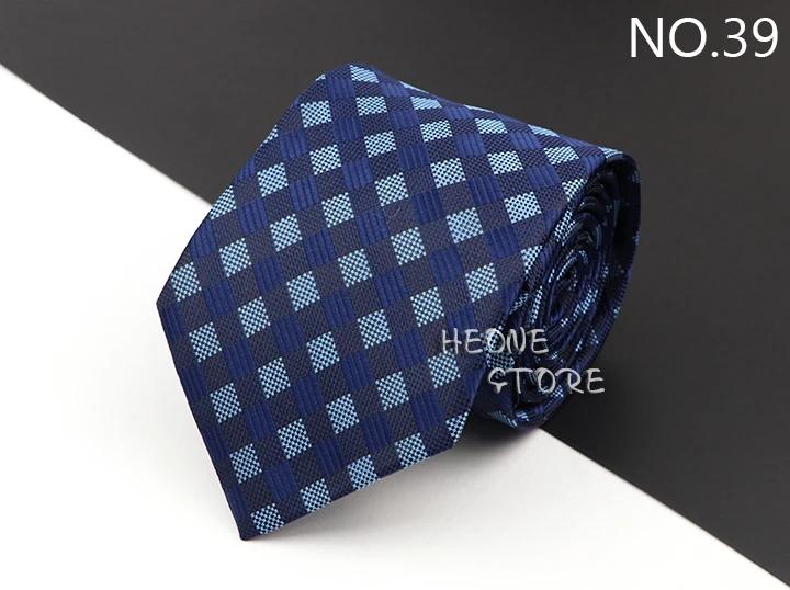 New Men's Classic Luxury Tie 8cm Striped Paisley Plaid All-Match Jacquard Necktie For Business Wedding Prom Daily Wear Accessory