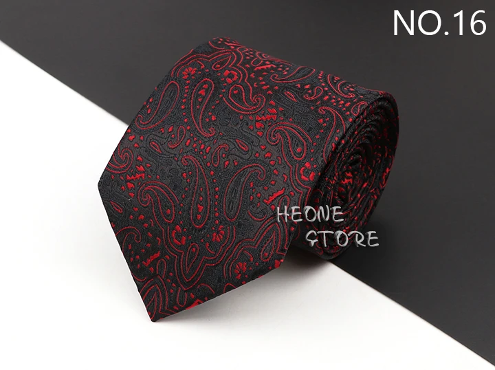 New Men's Classic Luxury Tie 8cm Striped Paisley Plaid All-Match Jacquard Necktie For Business Wedding Prom Daily Wear Accessory