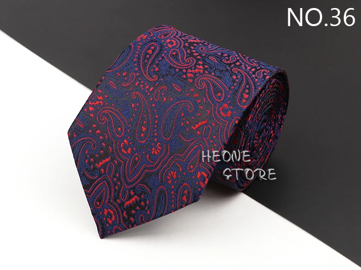 New Men's Classic Luxury Tie 8cm Striped Paisley Plaid All-Match Jacquard Necktie For Business Wedding Prom Daily Wear Accessory