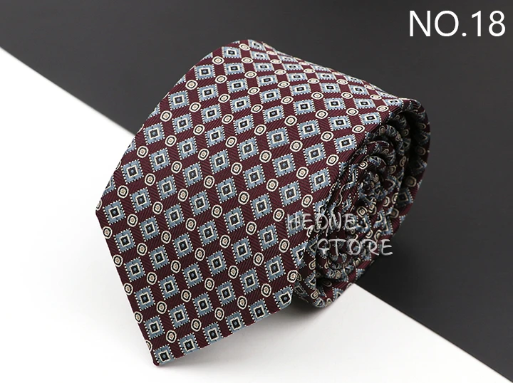 New Men's Classic Luxury Tie 8cm Striped Paisley Plaid All-Match Jacquard Necktie For Business Wedding Prom Daily Wear Accessory