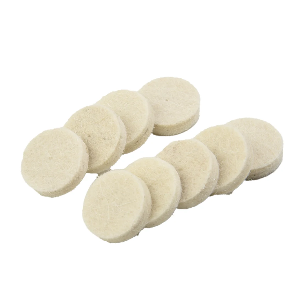 50Pcs 25mm Wool Felt Polishing Buffing Pad Round Wheel+2x Mandrel For Rotary Tool