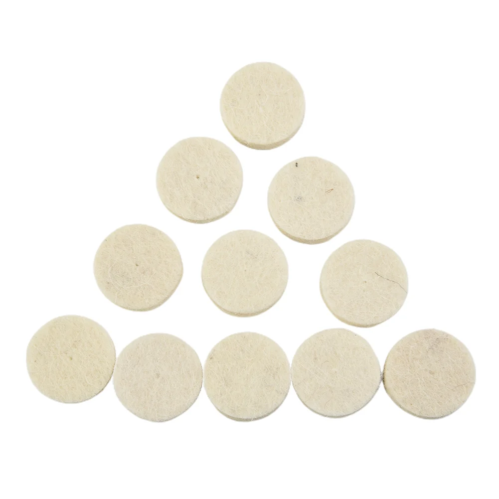 50Pcs 25mm Wool Felt Polishing Buffing Pad Round Wheel+2x Mandrel For Rotary Tool