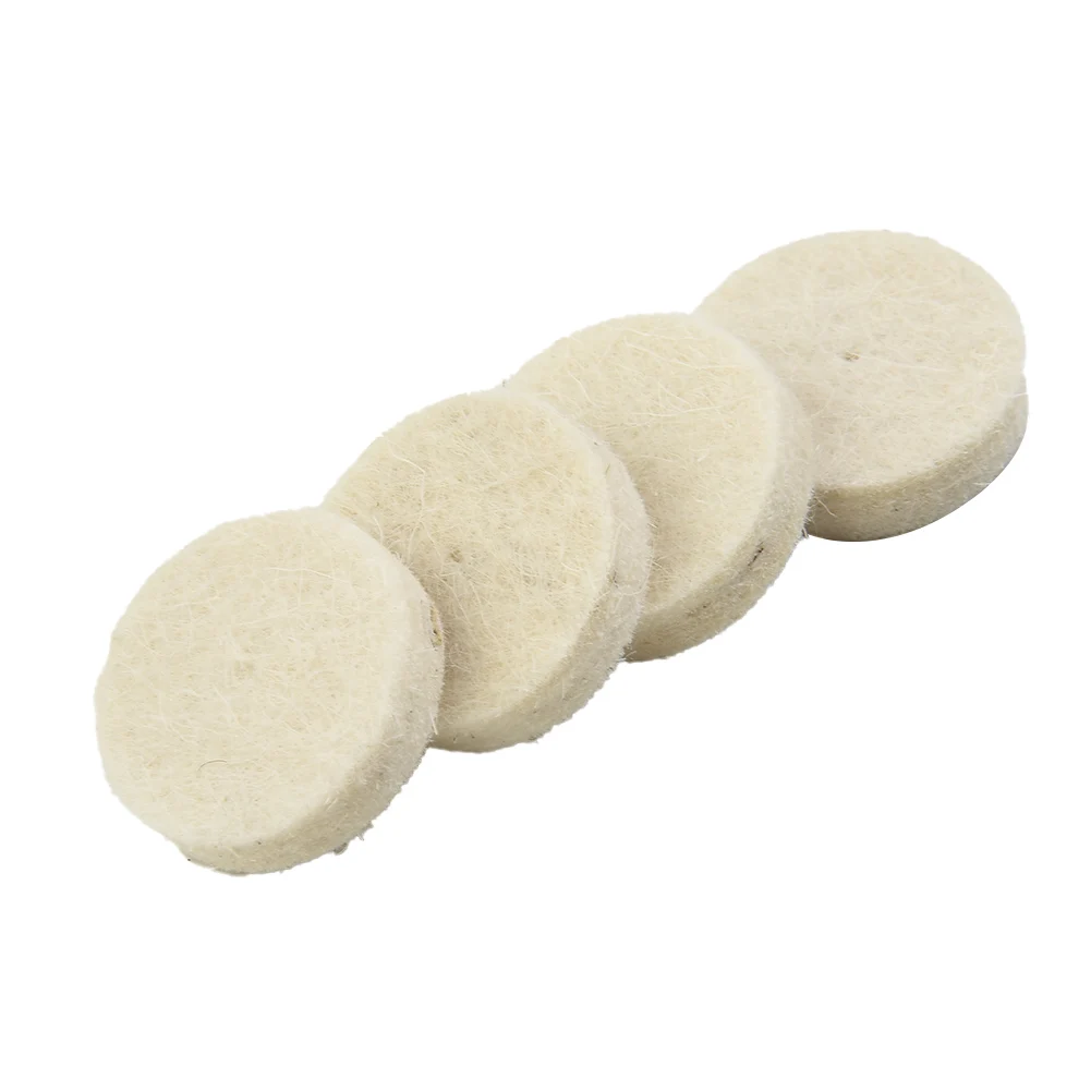 50Pcs 25mm Wool Felt Polishing Buffing Pad Round Wheel+2x Mandrel For Rotary Tool
