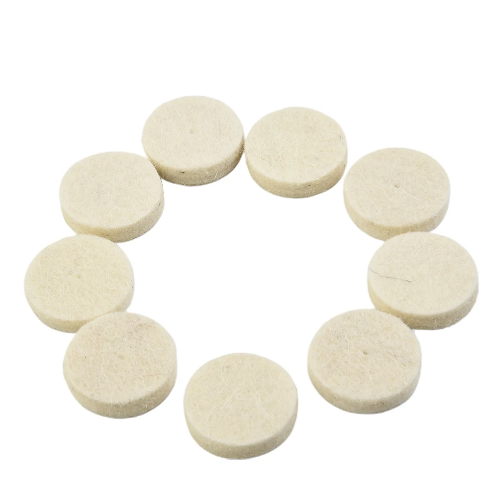 50Pcs 25mm Wool Felt Polishing Buffing Pad Round Wheel+2x Mandrel For Rotary Tool